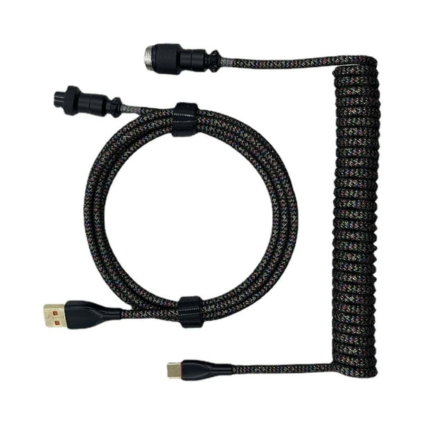 UCINNOVATE Cable De Teclado En Espiral, Cable USB C En Espiral Para Teclado De Juegos, Cable