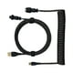 thumbnail image 2 of Cable En Espiral USB A Tipo C De 1,8 M, Negro, Extensible, Para Teclado Mecánico, 2 of 4