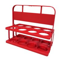 Magideal - Portador De Botellas De Agua De Fútbol, Portavasos, Portavasos En La Encimera De Trabajo, Plegable, Para Hockey, Estado Físico, Equipo, Bar, Viaje Rojo