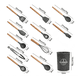 thumbnail image 2 of Set de Utensilios de Cocina de Silicona y Madera (12 Piezas) – GRIS, 2 of 3