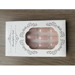 Klaia Beauty - Uñas Press-On Cuadradas Largas 24Pcs Tonos Nude Estilo Francesa Reutilizable