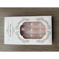 Klaia Beauty - Uñas Press-On Cuadradas Largas 24Pcs Tonos Nude Estilo Francesa Reutilizable