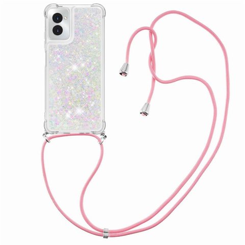 Funda Foxdock Para Motorola Moto G Power 5G 2024 Con Cuerda Ajustable, Brillo Líquido, Protección Antigolpes Y Lente – Ideal Para Regalo