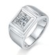 thumbnail image 1 of Anillos de Compromiso de Moissanita 1 Uds Corte Redondo Color D Claridad VVS1 Alianzas de Boda de Moissanita para Hombre Anillos de Diamante de Plata Esterlina S925 con Certificado, 1 of 9