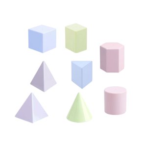 Magideal - 8 Bloques De Formas Geométricas, Juguete Educativo, Reconocimiento De Formas Geométricas, Material De Enseñanza, Juguete De Aprendizaje Para Niños En