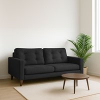 Latam Home - Sofa Napoles 3C Tela Velvet Negro