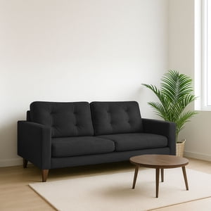 Latam Home - Sofa Napoles 3C Tela Velvet Negro