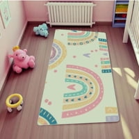 Kivara - Alfombra Infantil Arcoiris 80X120 Cm Tapete Dormitorio Sala