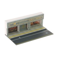 Magideal - Exhibición De Paisaje Diorama Para Decoración De Fondo De Coche Modelo 1/64 Con Modelos De Luz, Paisaje Para Exhibición De Coches Modelo Para Regalos Bar