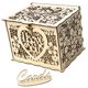 thumbnail image 3 of Caja de tarjeta de regalo de boda Caja de dinero de madera con cerradura que desea caja de tarjeta bien, 3 of 5