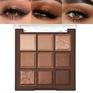 Paleta De Sombras De Ojos Flyeeo, Marrón Neutro, Oro Rosa, 9 Colores