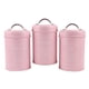 thumbnail image 3 of 3 Piezas De Latas De Hierro, Latas, Cocina, Café, Té, Azúcar, Contenedor De Almacenamiento, Color Rosa, 3 of 3
