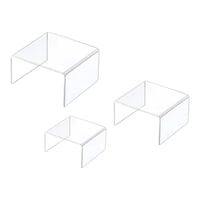 Magideal - 3Pcs Pantalla Acrílica Pantalla De Asados De Acrílico Soporte Para Ahorros De Cupcakes De Cupcakes Organizador De Perfume Para Figuras De Postres De
