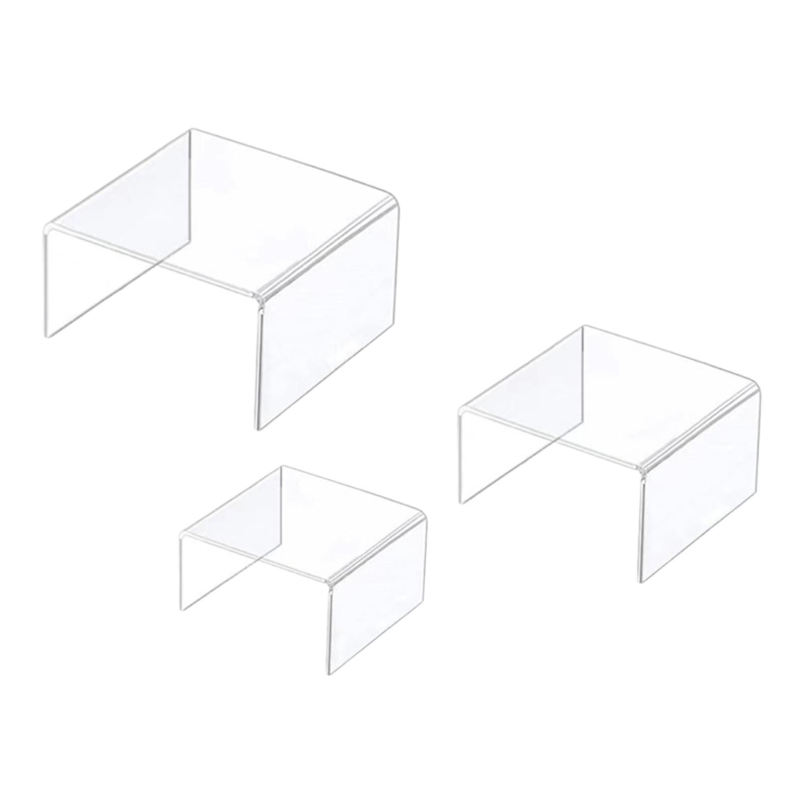 Magideal - 3pcs Pantalla Acrílica Pantalla De Asados De Acrílico Soporte Para Ahorros De Cupcakes De Cupcakes Organizador De Perfume Para Figuras De Postres De