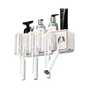 Importclick - Dispensador Automático Pasta Dientes Porta Cepillo Blanco