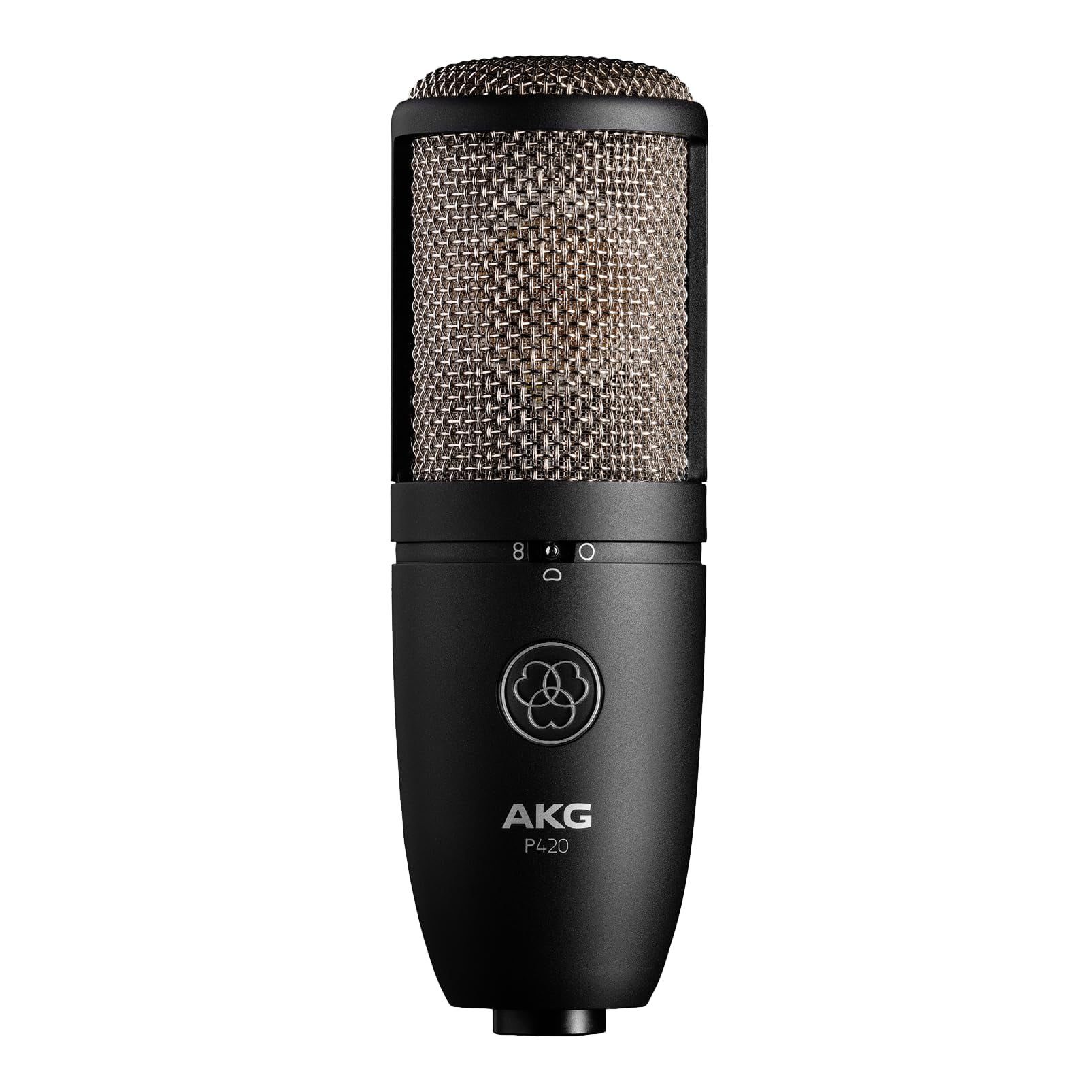 Micrófono De Condensador Akg Pro Audio Xlr 165 Mm De Largo, Plateado, Azul