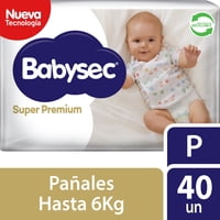 Pañales Súper Premium P, 40 Un 40 Un Babysec