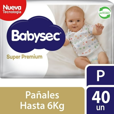 Pañales Súper Premium P, 40 Un 40 Un Babysec