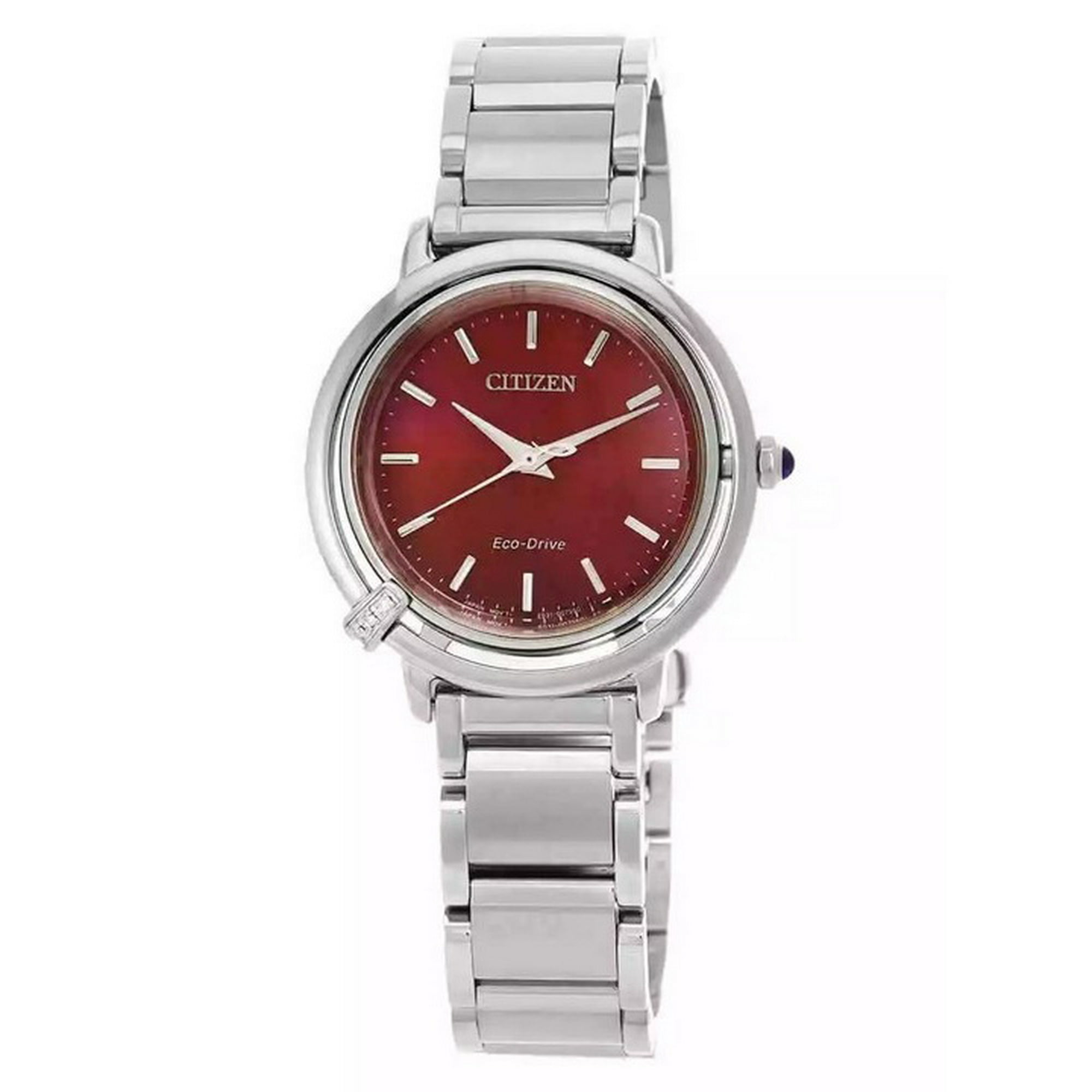 Reloj Citizen L Eco-drive Stainless Steel Red Dial Em1090-78x Women's Watch