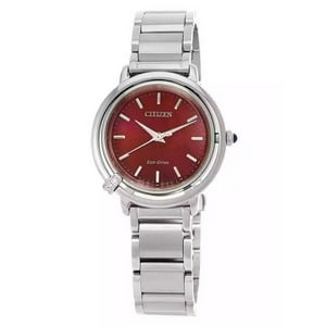 Reloj Citizen L Eco-Drive Stainless Steel Red Dial Em1090-78X Women'S Watch