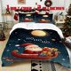 thumbnail image 1 of 3pcs Santa Claus Printed Bedding Set Soft Duvet Cover with 2 Pillowcases All Season Comfort, 1 of 5