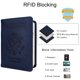 thumbnail image 2 of Funda de pasaporte WALNEW RFID de piel sintética con bolígrafo para viajes, 2 of 8