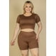 thumbnail image 1 of Conjunto de Top Corto y Shorts de Manga Corta de Talla Grande, 1 of 2