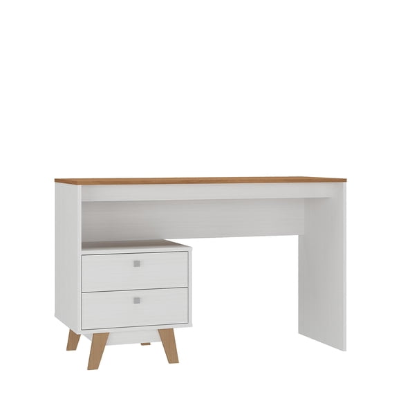 Escritorio Ellie 2 Cajones Mdf Blanco