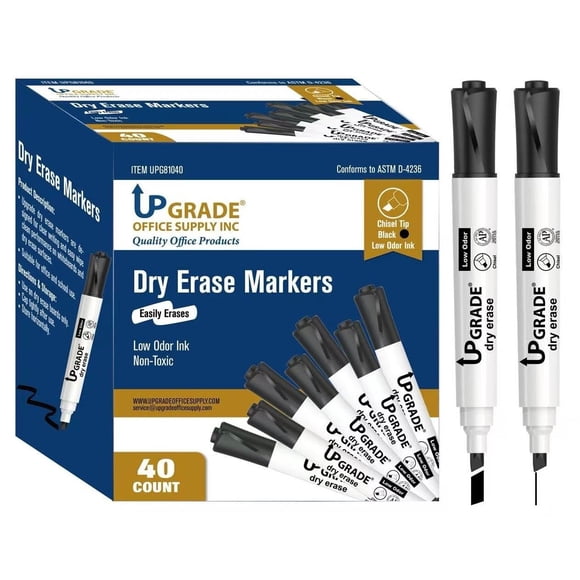 Marcadores de borrado en seco Upgrade Office Supply - Pack de 40 unidades