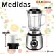 thumbnail image 3 of Licuadora Juguera Multifuncional 2 en 1 + Picadora y Jarra de Vidrio, 3 of 9