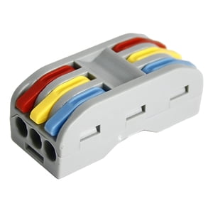Genérica - Conector Cableado Rápido Tipo Wago Entrada Salida Múltiples Multicolor