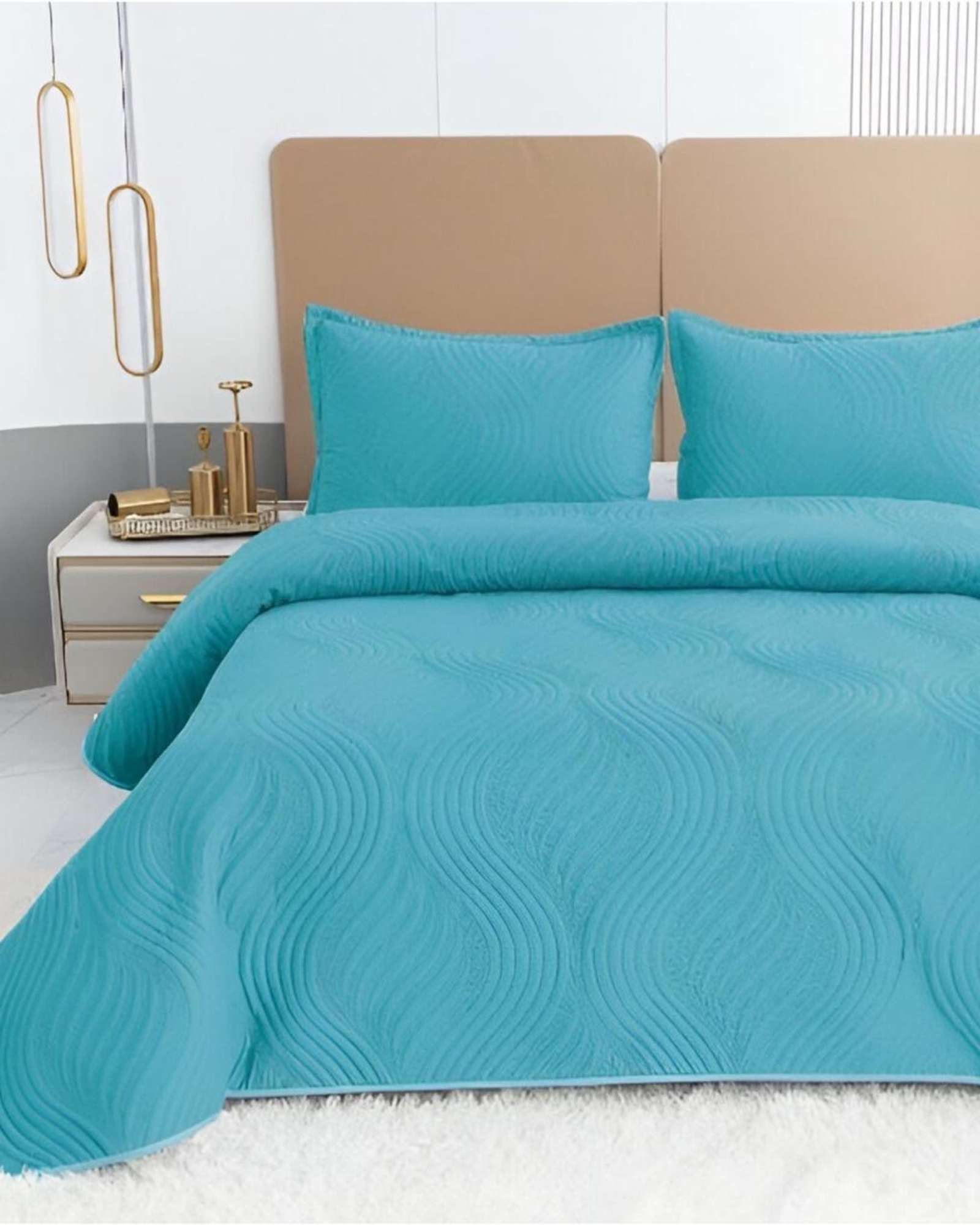 Imac Hogar - Cobertor De Lujo Quilt Verano Plaza Y Media Azul