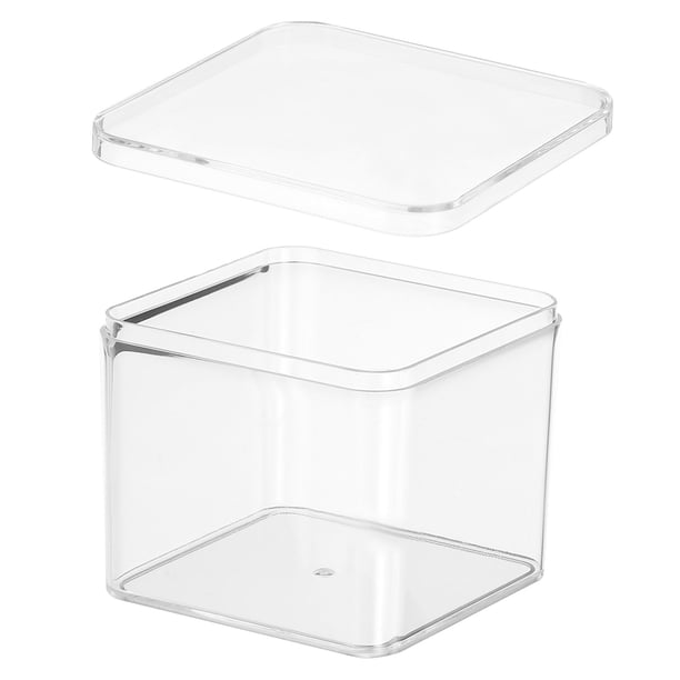 Caja de Acrílico Uxcell con Tapa, Cajas de Exhibición de Acrílico Transparente Contenedores de Cubo Cuadrado de Plástico Organizador de Almacenamiento 3.15"x3.15"x2.64"