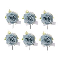 Magideal - 6 Ramilletes De Boda Con Flores Artificiales Para Novia Y Novio, Decoración Romántica Para Boda, Ramilletes Para Fotos, Fiestas Y Bailes De Graduación