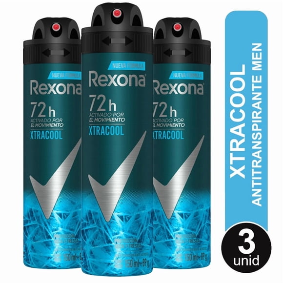 Pack Desodorante Rexona Xtracool Spray X3 unid