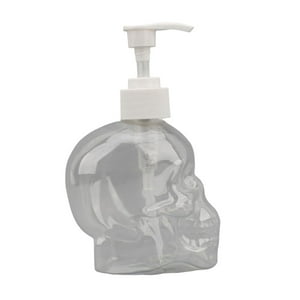 Genérico - Dispensador De Jabón En Forma De Calavera Gel De Ducha Botella Vacía Reutilizable Transparente