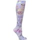 thumbnail image 1 of Medias Celeste Stein hasta la rodilla, diseño de ramo, pantorrilla ancha, 1 of 5