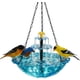 thumbnail image 2 of Fuente colgante solar baño pájaros 3 niveles cascada jardín patio decoración, 2 of 6