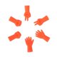 thumbnail image 5 of 6 Uds Agujas De Tejer Cubierta De Punto "piedra-tijera-papel'' Dise?o Naranja, 5 of 5