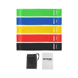 Veat00L - Ligas De Resistencia Para Ejercicio, Bandas Elásticas De Resistencia Con 5 Niveles De Resistencia, Ligas De Látex Natural Para Hombre Y Mujer, Ligas Gym Para Musculación, Yoga, Fitness