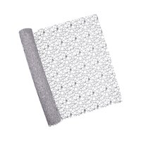 Magideal - Papel De Regalo De Malla De Red Jacquard Para Flores, Paquete De Regalo, Papel De Regalo Floral Calado, Envoltorio Floral Para Regalos De Aniversario Gris
