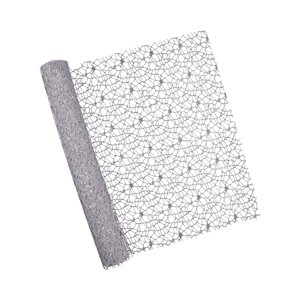 Magideal - Papel De Regalo De Malla De Red Jacquard Para Flores, Paquete De Regalo, Papel De Regalo Floral Calado, Envoltorio Floral Para Regalos De Aniversario Gris