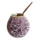 thumbnail image 1 of Mate Calabaza Tallados Pintados + Bombilla Acero Inox, 1 of 1
