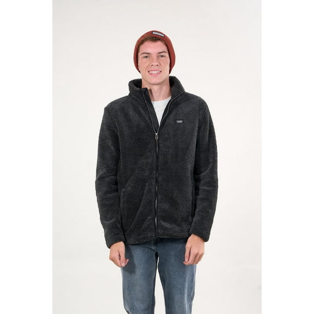 Poleron Bonded Shaggy Sin Gorro Negro Wi8300 Junior Junior