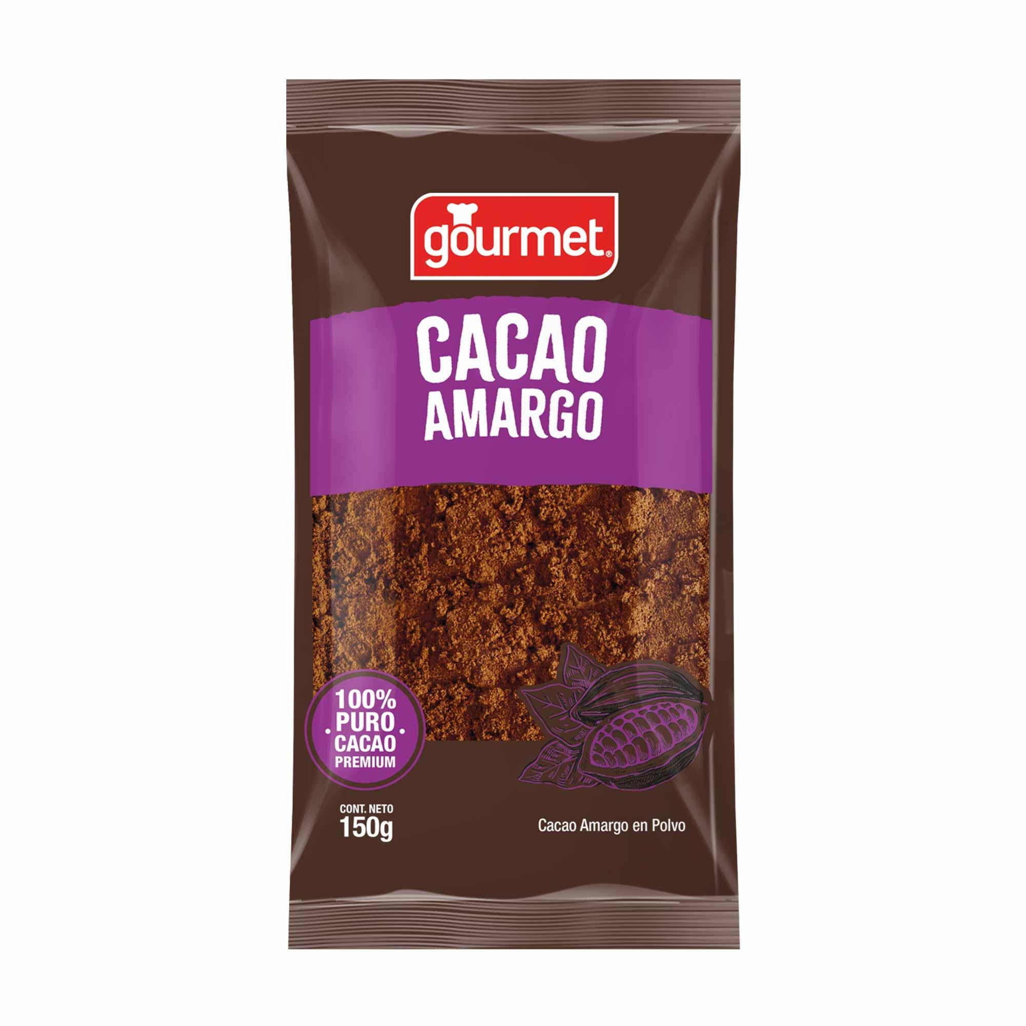 Cacao Amargo En Polvo Bolsa 150 g Gourmet