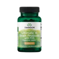 Swanson - Probiotico Ultimate 16 Cepas Con Fos 3 2 Billiones Cfu 60 Capsulas Veganas