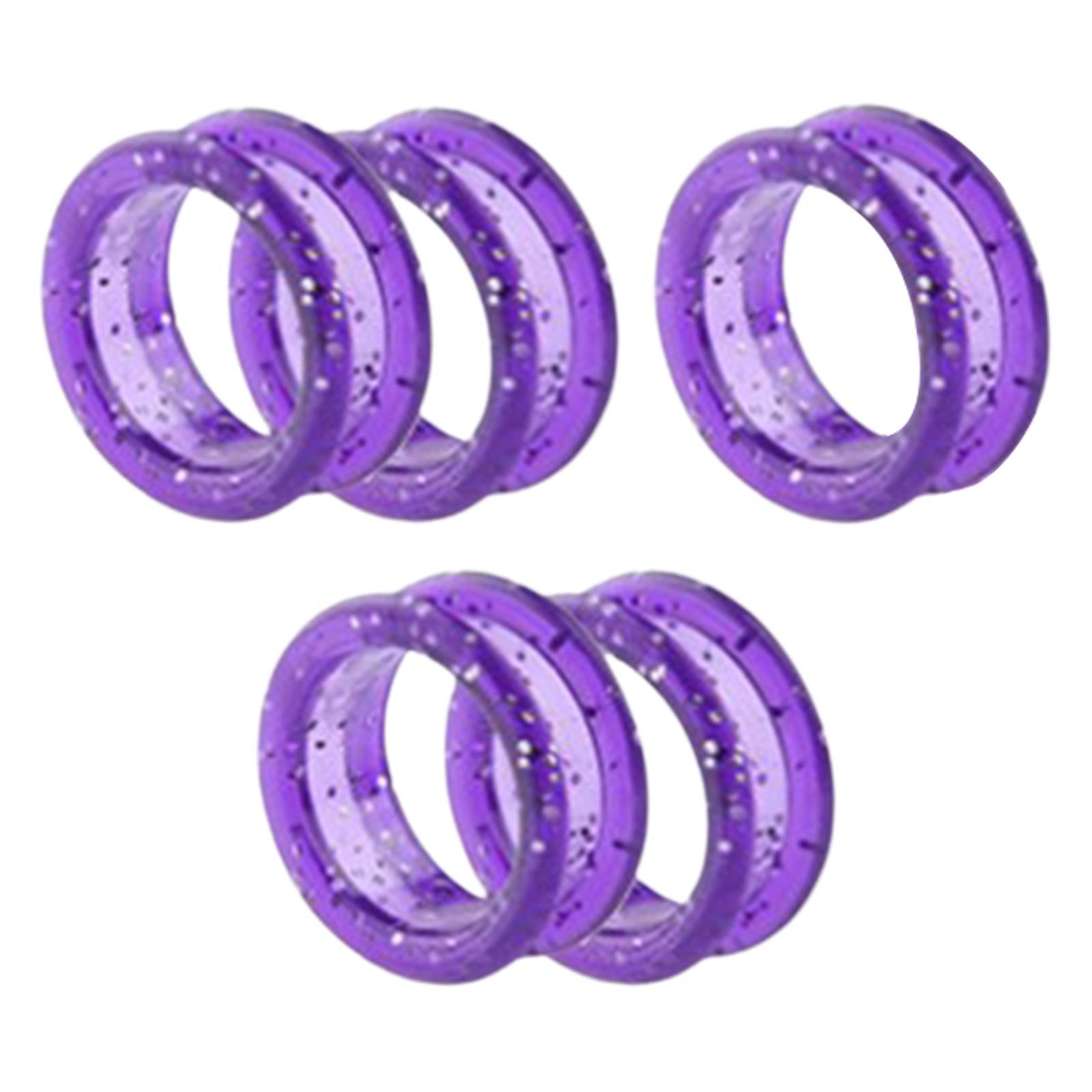Ioensy - 5X Tijeras Tijeras Anillos De Dedo Suaves Para Tijeras De Pelo Estilo Púrpura