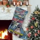 thumbnail image 1 of Hotel Transylvania Tema: Calcetines de Navidad, fino lino blanco para colgar en escaleras y chimenea, decoración navideña para el hogar, regalo de Navidad. 45cm × 32cm, 1 of 5