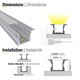 thumbnail image 2 of Perfil de Aluminio Embutir para Cinta LED, 2 of 3