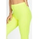 thumbnail image 5 of CC Venta Al por Mayor Ropa Cintura Alta Fluorescente, Leggings Elásticos para Mujer Poliéster Amarillo Neón, M, 5 of 9